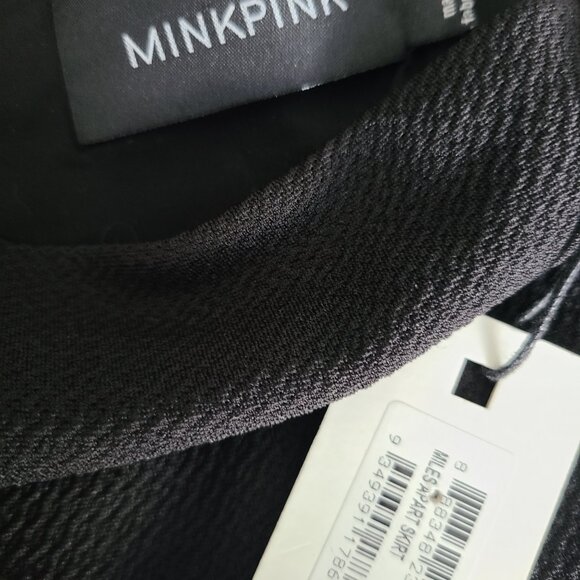 NWT XS Vintage 90s Grunge Rachel Green MINKPInk Black Mini Skirt S. - Picture 7 of 9